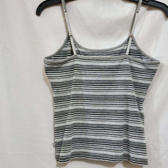 Live Love Lounge Vintage Striped Shelf Bra Cami Top Size Medium - Picture 3 of 15